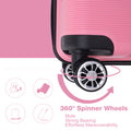 Hardshell Suitcase Double Spinner Wheels Pp Luggage Sets Lightweight Durable Suitcase With Tsa Lock,3 Piece Set 20 24 28 Pink Pink Polypropylene