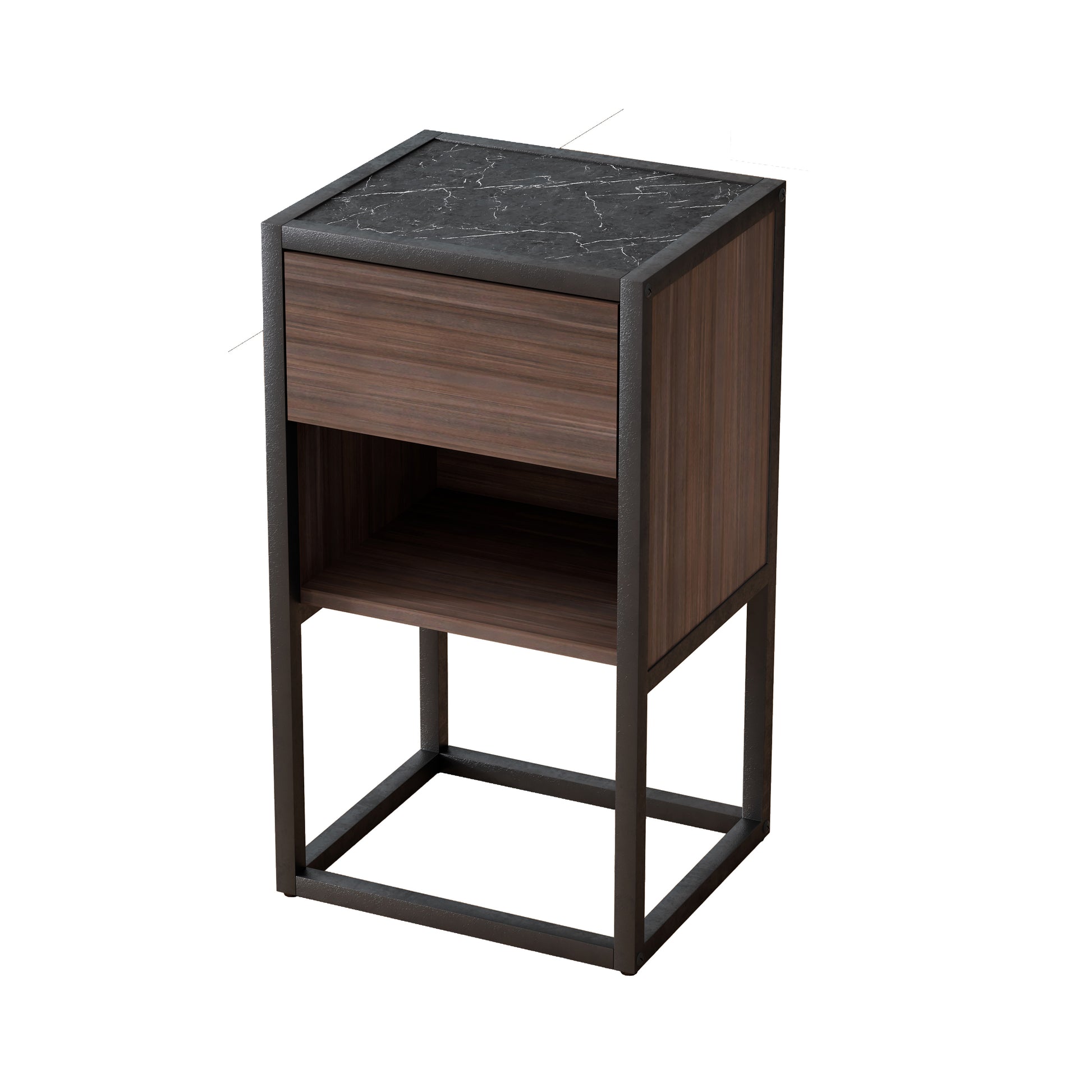 Armando Living Room Side Cabinet, Corner Cabinet, Bedroom Night Stand Wood Particle Board