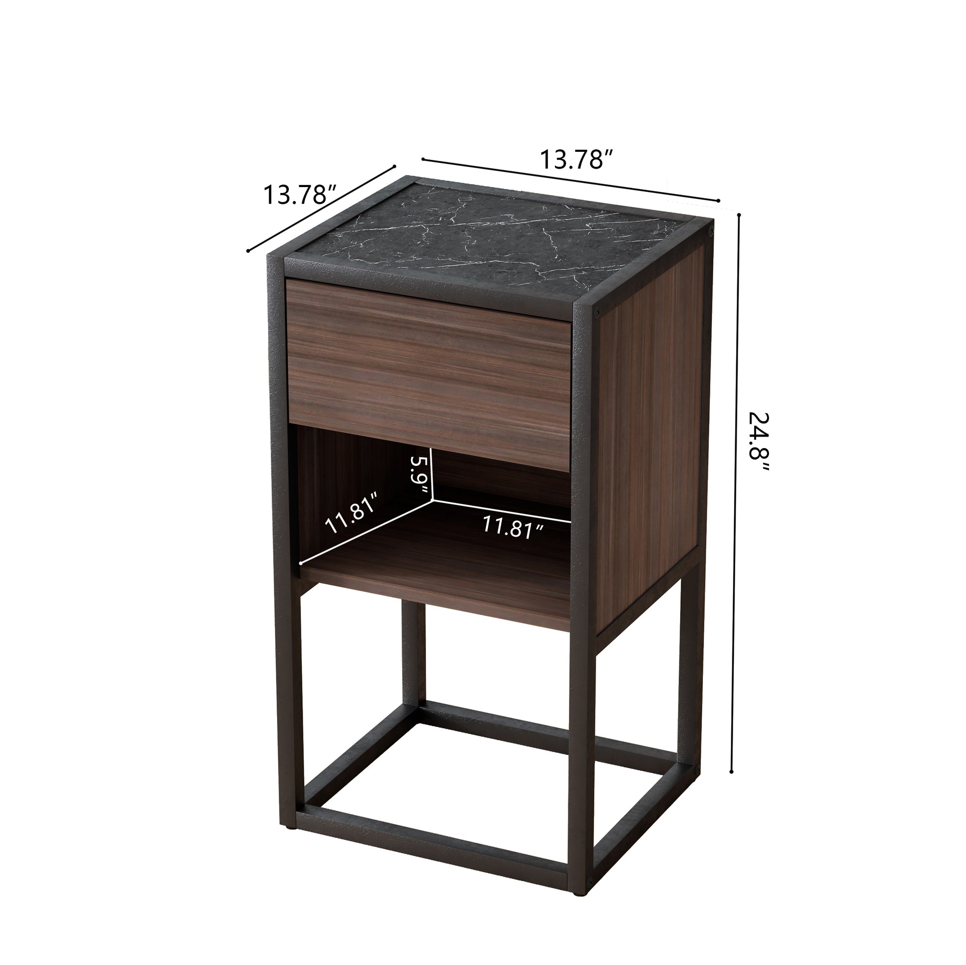 Armando Living Room Side Cabinet, Corner Cabinet, Bedroom Night Stand Wood Particle Board