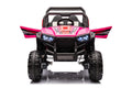 12V7A*1 30W*4 Four Wheel Drive Leather Seat One Button Start,Forward And Backward, High And Low Speed, Music, Front Light, Power Display, Two Doors Can Open, 2.4G R C, Seat Belt Four Wheel Absorber Pink Iron Plastic