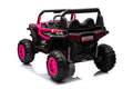 12V7A*1 30W*4 Four Wheel Drive Leather Seat One Button Start,Forward And Backward, High And Low Speed, Music, Front Light, Power Display, Two Doors Can Open, 2.4G R C, Seat Belt Four Wheel Absorber Pink Iron Plastic