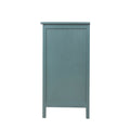 2 Door Cabinet With Semicircular Elements,Natural Rattan Weaving,Suitable For Multiple Scenes Such As Living Room, Bedroom, Study Room Dark Green Mdf