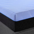 12 Inch Refresh Hybrid Cooling Fast Responding Latex Foam And Coil Adult Mattress, Queen Size Blue Bedroom Foam Spring Queen