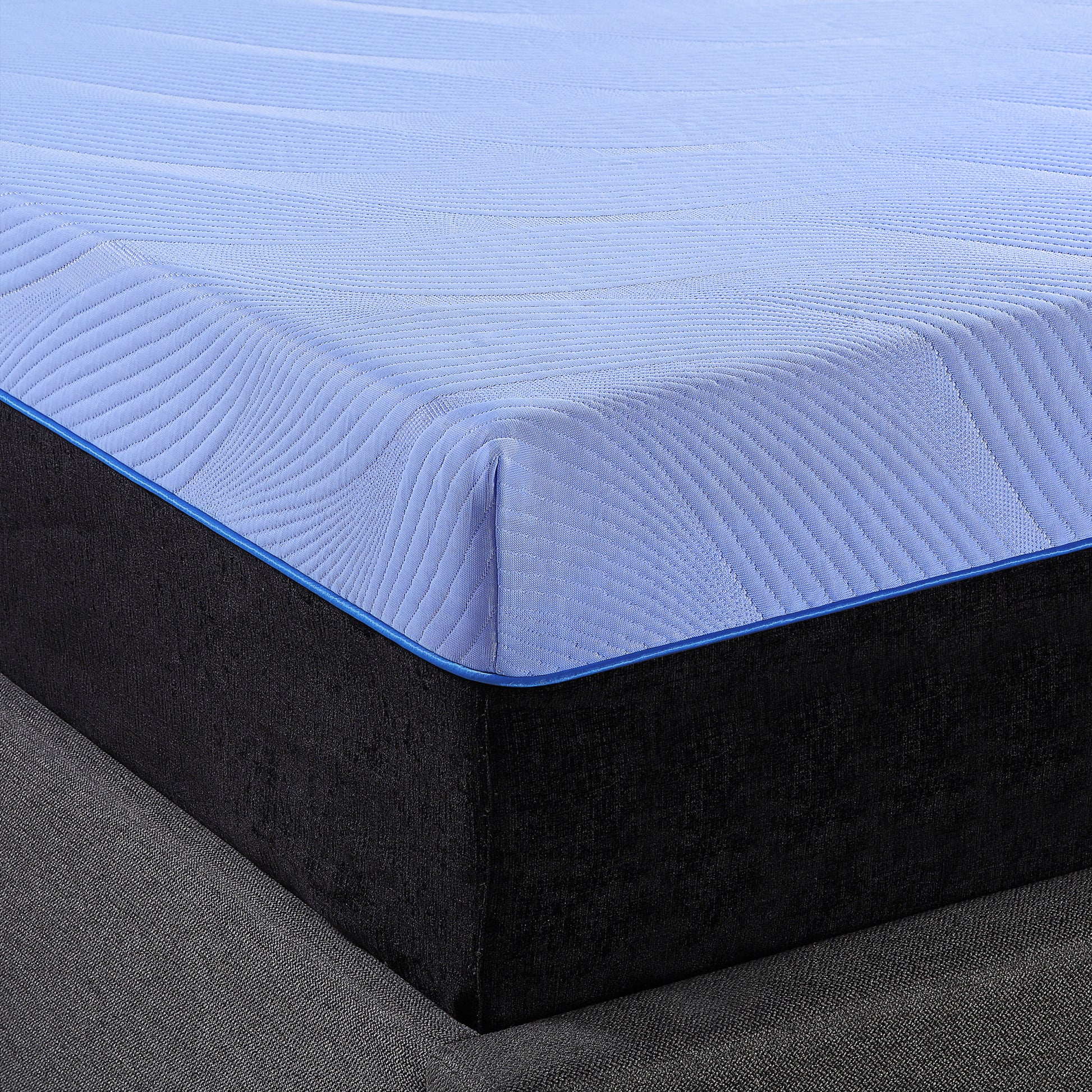 12 Inch Refresh Hybrid Cooling Fast Responding Latex Foam And Coil Adult Mattress, Full Size Blue Bedroom Foam Spring Full