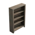 Joshua Creek 48 Inch High 4 Shelf Bookcase, No Assembly Required, Barnwood Finish 3 Brown Brown Office Closed Back Rustic,Transitional Alder Solid Wood