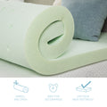 3 Inch Full Size Cool Gel Memory Foam Mattress Topper Light Green Bedroom Foam