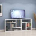 Contemporary Bookcase With Nine Shelves White White Particle Board