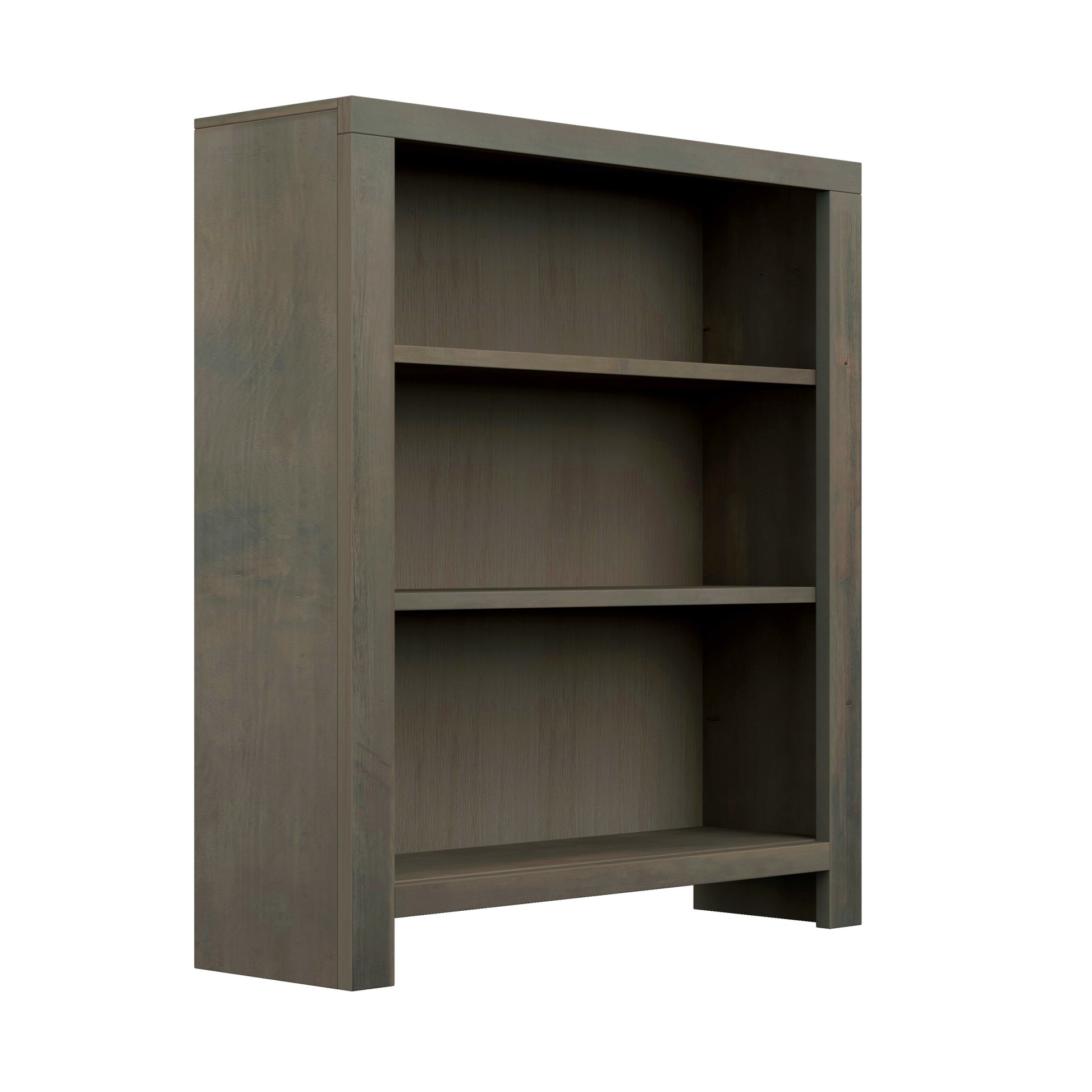 Joshua Creek 36 Inch High 3 Shelf Bookcase, No Assembly Required, Barnwood Finish 2 Or Less Brown Brown Office Closed Back Rustic,Transitional Alder Solid Wood