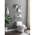 Three Tier Over The Toilet Storage Shelf White White Particle Board