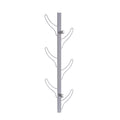 Vertical Eight Hook Coat Rack Wall Mount Silver Silver Particle Board