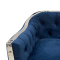 Navy And Silver Sofa Chair Navy Stainless Steel Velvet