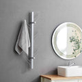 Vertical Eight Hook Coat Rack Wall Mount Silver Silver Particle Board