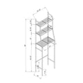 Three Tier Over The Toilet Storage Shelf White White Particle Board