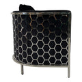Black And Silver Sofa Chair Black Stainless Steel Velvet
