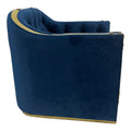 Navy And Gold Sofa Chair Navy Stainless Steel Velvet