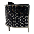 Black And Silver Sofa Chair Black Stainless Steel Velvet