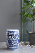 Ceramic Garden Stool, Blue And White Small Side Tabel, D11