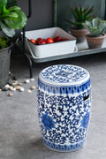 Ceramic Garden Stool, Blue And White Small Side Tabel, D11