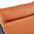 Pu Leather Armchair Metal Frame Cushion Armchair, Cushion Backrest, Living Room Sofa 1 Double Sofa 2 Single Sofa Brown Pu Leather Metal Frame Foam Sf 008 Brown Foam Pu 4 Seat