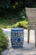 Ceramic Garden Stool, Blue And White Small Side Tabel, D11