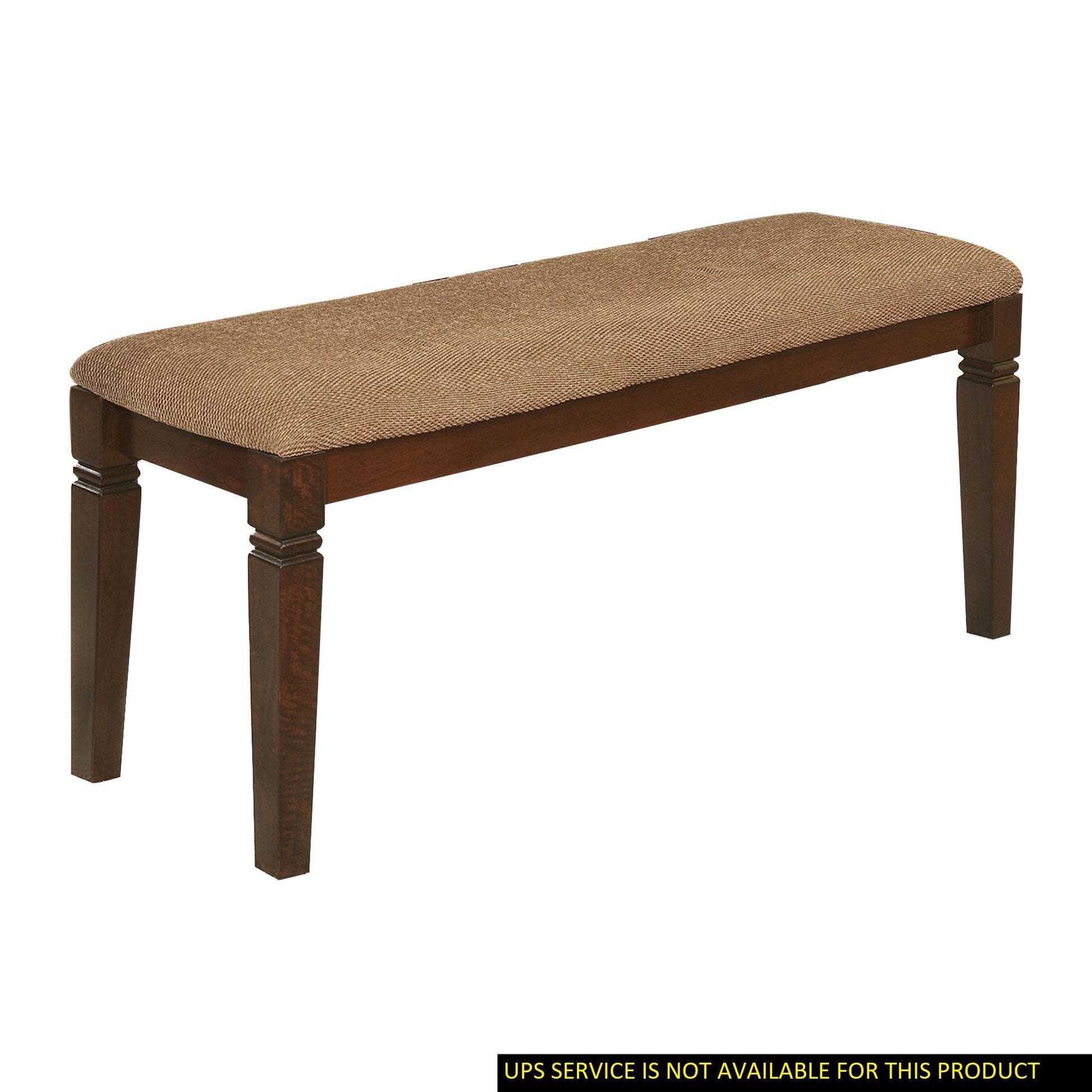 Transitional Style Dining Furniture 1Pc Bench Wooden Frame Espresso Finish Fabric Upholstered Seat Espresso Dining Room Transitional Wood