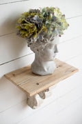 Greek Style Cement Head Planter Indoor Outdoor Home Garden Decor, D6