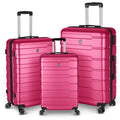 Luggage Suitcase 3 Piece Sets Hardside Carry On Luggage With Spinner Wheels 20