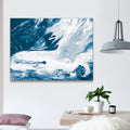 Framed Canvas Wall Art Decor Abstract Style Painting, Blue And White Fluid Painting Decoration For Office Living Room, Bedroom Decor Ready To Hang Rectangle Framed Multicolor Oversized 41In Canvas