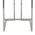 Silver And Gray Dining Chair Bar Stool For Kitchen Gray Stainless Steel Velvet