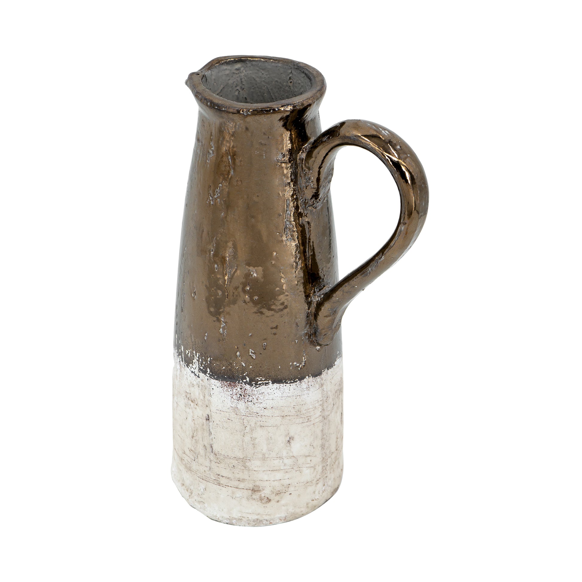 8.9" X 5.7" X 14.4" Candia Terracotta Pitcher, Sienna Brown Brown Ceramic