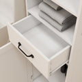 Floor Standing Cabinet With 1 Door And 1 Drawer White White Mdf