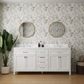 Vanity Sink Combo Featuring A Marble Countertop, Bathroom Sink Cabinet, And Home Decor Bathroom Vanities Fully Assembled White 72 Inch Vanity With Sink 23V03 72Wh White Wood Solid Wood