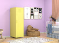One Door Yellow Steel Storage Cabinet Yellow Metal