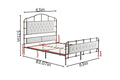 Queen Size High Boad Metal Bed With Soft Head And Tail, No Spring, Easy To Assemble, No Noise Box Spring Not Required Queen White Metal White Bedroom Bed Frame Foam Velvet Metal