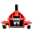 3T Low Profile Jack, Red And Black, Ultra Low Floor Jack With Dual Pistons Quick Lift Pump, Car Jack Hydraulic Autolifts For Home Garage, Truck Jack Hydraulic Lifting Range 3.3