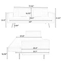 71.7 Inch Grey Teddy Fleece Sofa Bedbring Two Throw Pillows Grey Fabric 2 Seat