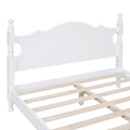 Full Size Wood Platform Bed Frame,Retro Style Platform Bed With Wooden Slat Support,White White Wood