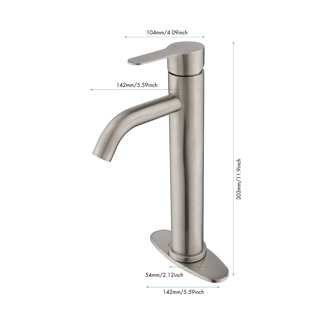 Brushed Nickel Single Stem Bathroom Sink Faucet Brushed Nickel Bathroom Modern Brass Brass