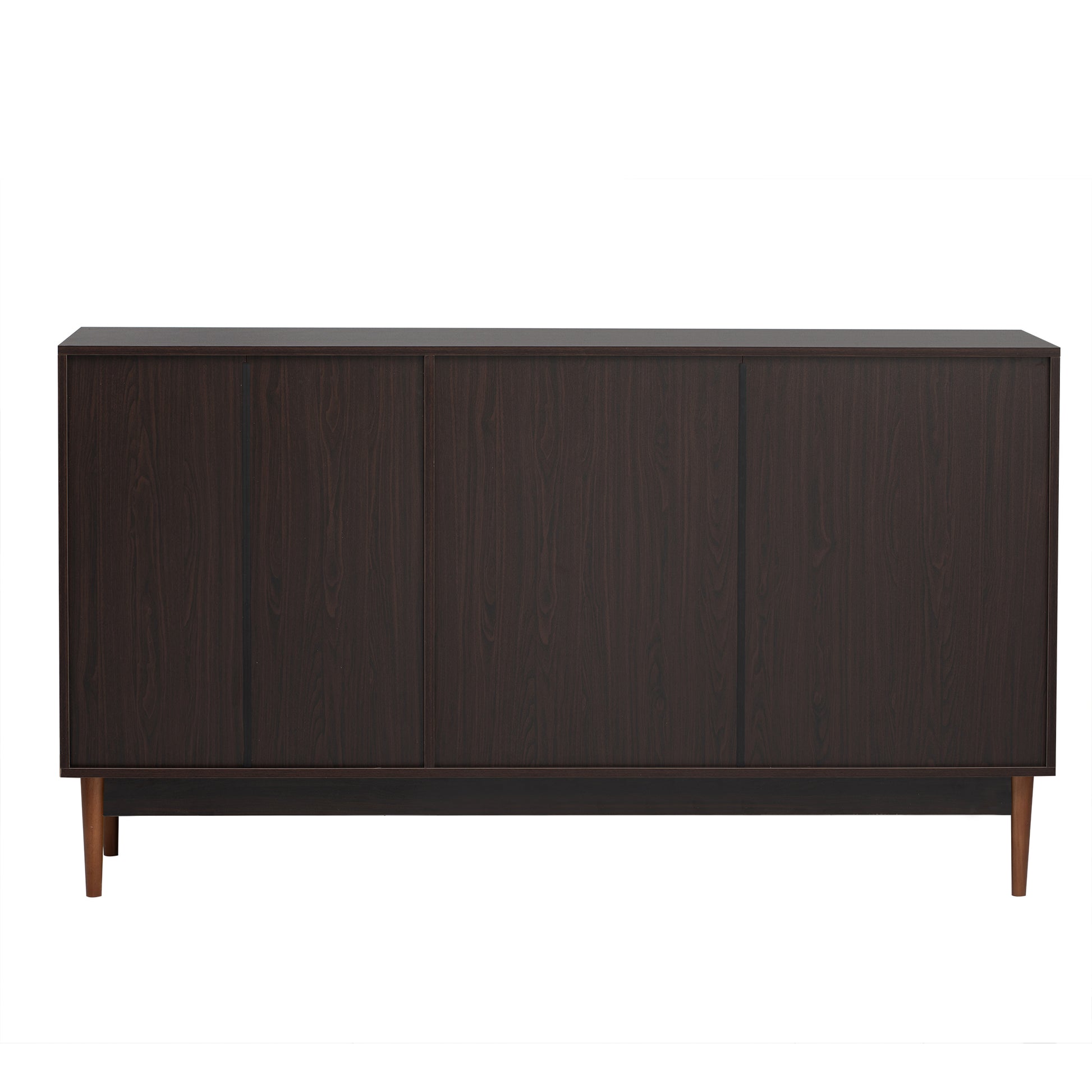 Featured Two Door Storage Cabinet With Three Drawers And Metal Handlessuitable For Corridors, Entrances, Living Rooms, And Study 3 4 Drawers Brown Primary Living Space Drawers Included Mdf