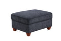 Gina Sectional Sofa With Ottoman Black Foam Chenille