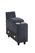 Gina Sectional Sofa With Ottoman Black Foam Chenille
