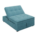 4 In 1 Sofa Bed, Chair Bed, Multi Function Folding Ottoman Bed With Storage Pocket And Usb Port For Small Room Apartment,Living Room,Bedroom,Hallway, Teal Teal Primary Living Space Linen