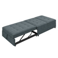 4 In 1 Sofa Bed, Chair Bed, Multi Function Folding Ottoman Bed With Storage Pocket And Usb Port For Small Room Apartment,Living Room,Bedroom,Hallway, Deep Blue Dark Blue Primary Living Space Linen