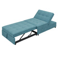 4 In 1 Sofa Bed, Chair Bed, Multi Function Folding Ottoman Bed With Storage Pocket And Usb Port For Small Room Apartment,Living Room,Bedroom,Hallway, Teal Teal Primary Living Space Linen