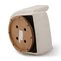 Swivel Accent Chair Armchair Round Barrel Chair For Living Room Bedroom Beige Boucle