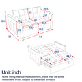 Sleeper Sofa, Convertible Sofa, Recliner, Bed, 3 In 1, 3 Position Adjustable Backrest, 2 Seater Sectional, Two Side Pockets, 2 Pillows For Living Room, Apartment, Etc., Velvet Beige 54