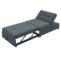 4 In 1 Sofa Bed, Chair Bed, Multi Function Folding Ottoman Bed With Storage Pocket And Usb Port For Small Room Apartment,Living Room,Bedroom,Hallway, Deep Blue Dark Blue Primary Living Space Linen