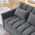 Sleeper Sofa, Convertible Sofa, Recliner, Bed, 3 In 1, 3 Position Adjustable Backrest, 2 Seater Sectional, Two Side Pockets, 2 Pillows For Living Room, Apartment, Etc., Velvet Beige 54