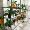 6 Tier Wire Shelving Unit, 6000 Lbs Nsf Height Adjustable Metal Garage Storage Shelves With Wheels, Heavy Duty Storage Wire Rack Metal Shelves Green Green Iron Plastic