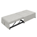 4 In 1 Sofa Bed, Chair Bed, Multi Function Folding Ottoman Bed With Storage Pocket And Usb Port For Small Room Apartment,Living Room,Bedroom,Hallway,White White Primary Living Space Linen